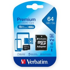 Verbatim Premium microSDXC 64GB - High-Speed Storage for Your Devices - Ultimate Performance & Reliability
